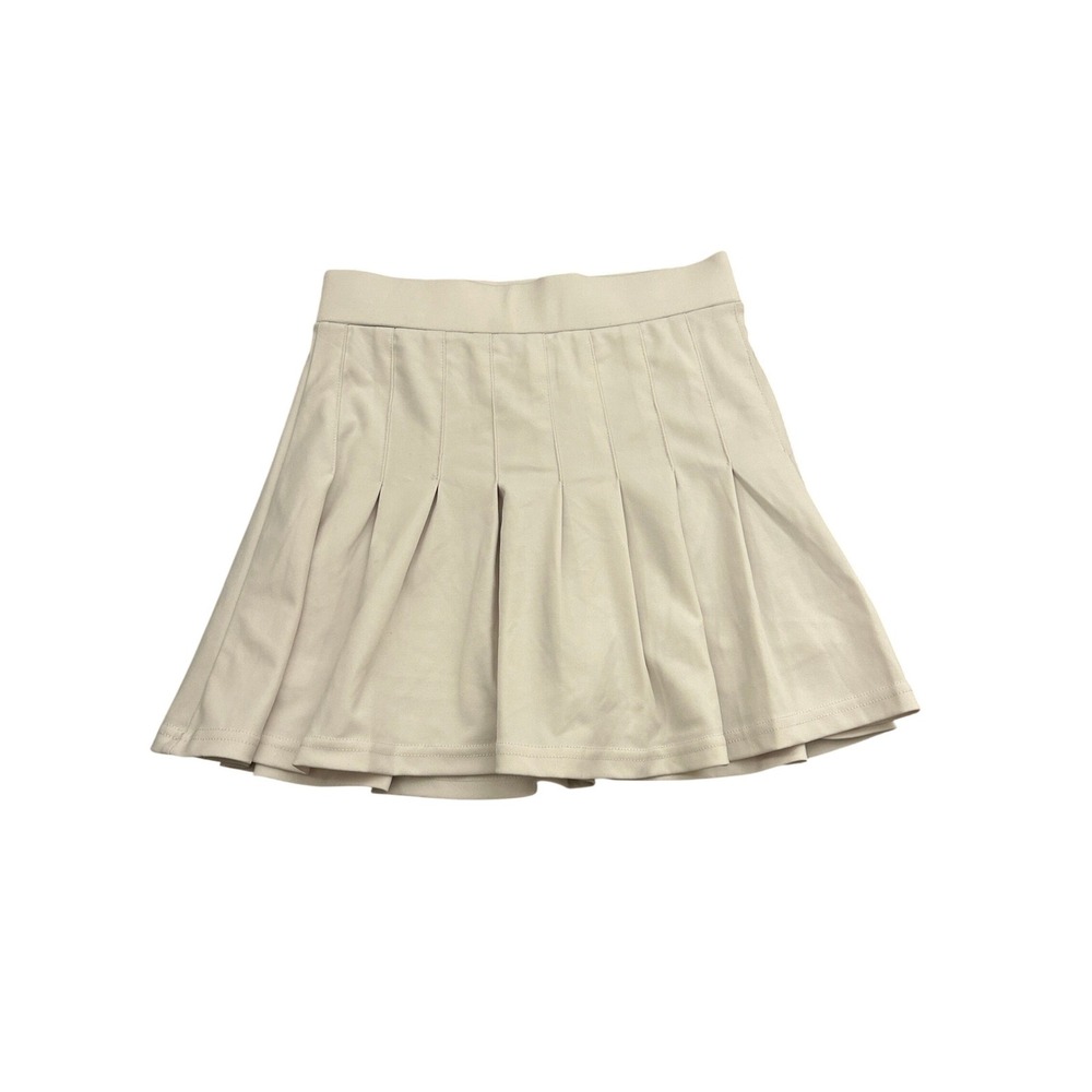Indero Active Pleated Tennis Skirt Womens S Cream Excellent Athletic Mini